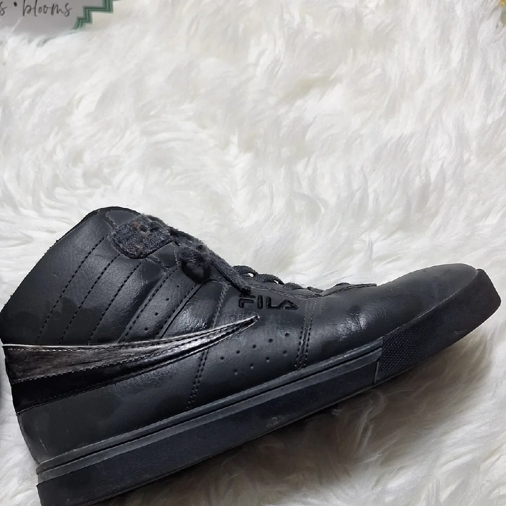 Fila Black Quilted High-Tops